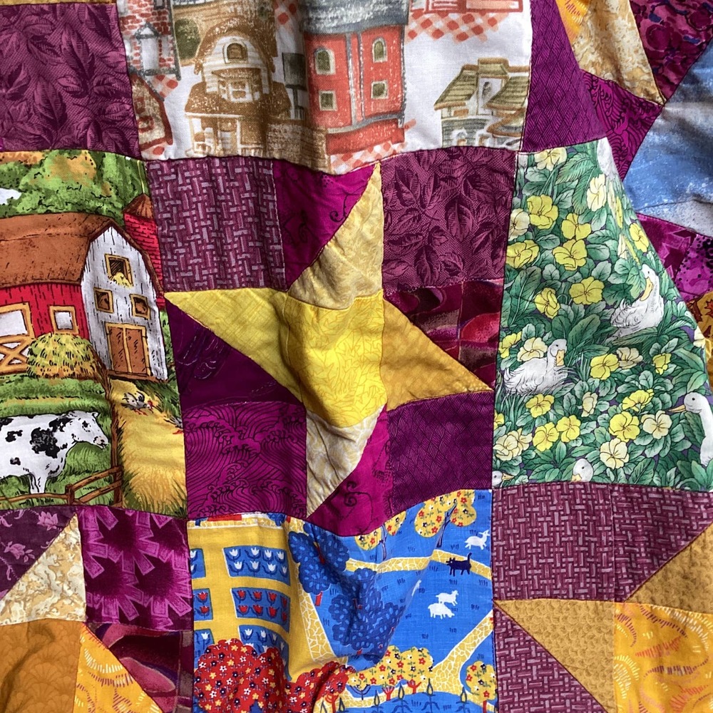 Handmade Pieced Coverlet - Picture 4 of 9